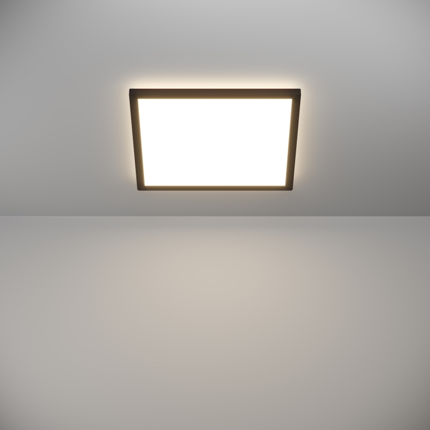 Eglo - Luz de techo LED regulable para baño LED/17,6W/230V 2700-6500K 39x39 cm IP44 negro + control remoto