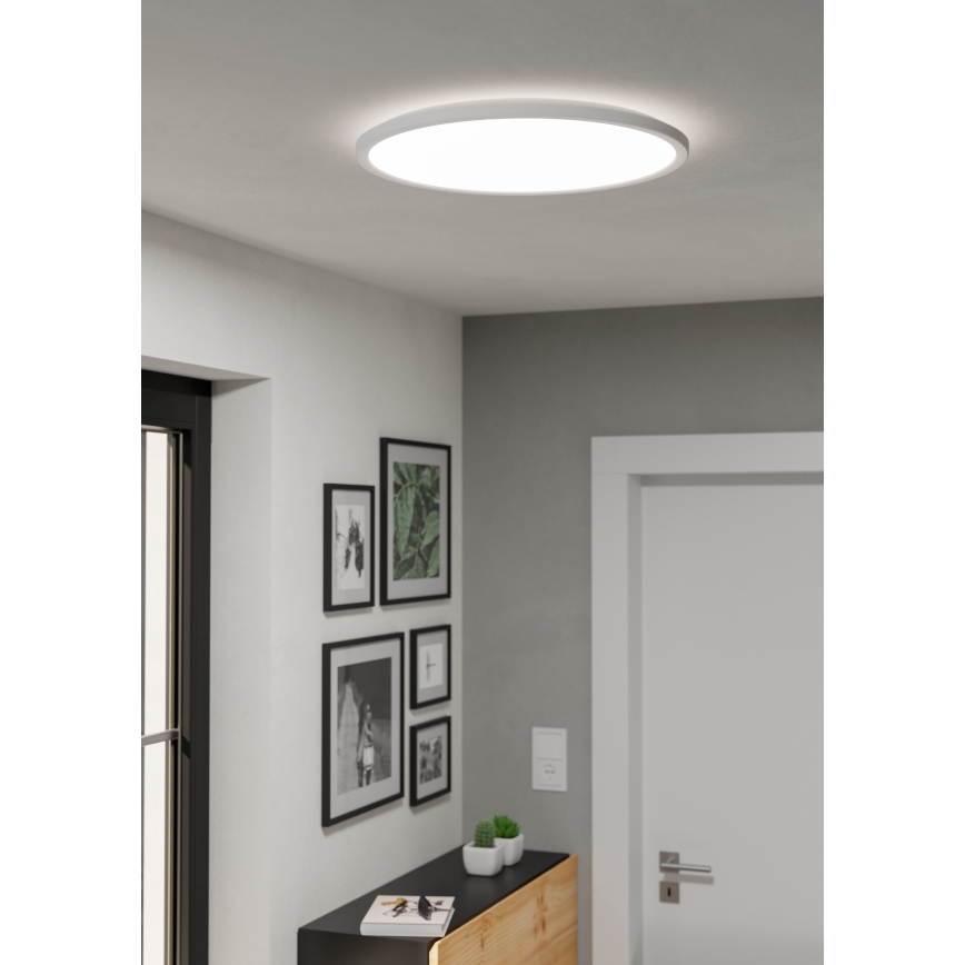 Eglo - Luz de techo LED regulable para baño LED/16,8W/230V 2700-6500K pr.50 cm IP44 blanco + control remoto