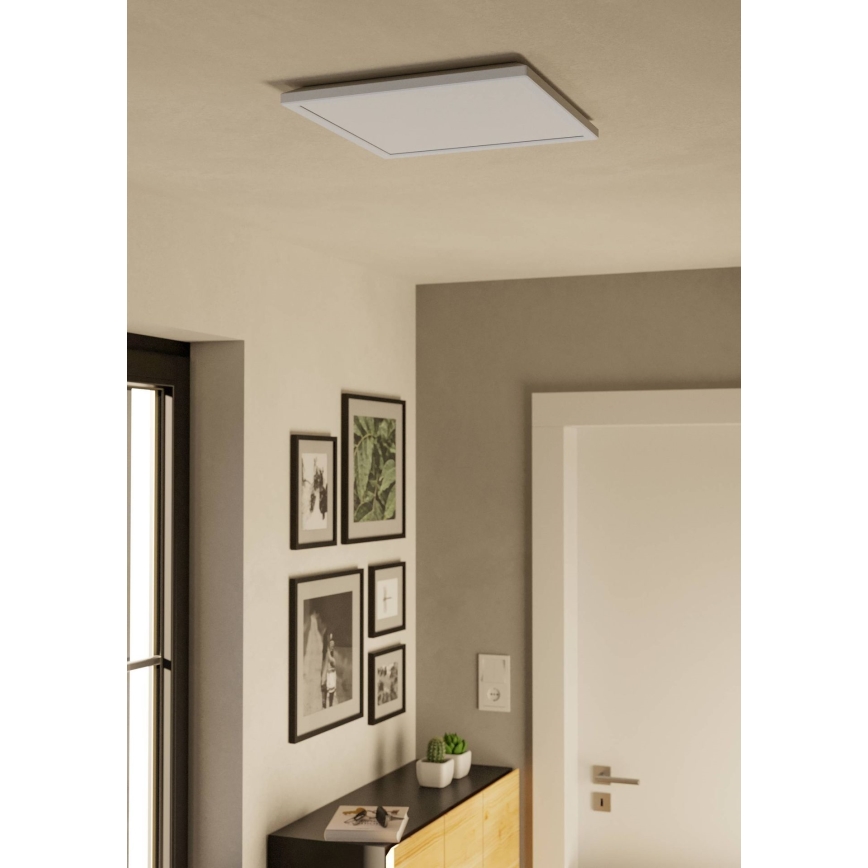 Eglo - Luz de techo LED regulable para baño LED/17,6W/230V 2700-6500K 39x39 cm IP44 blanco + control remoto