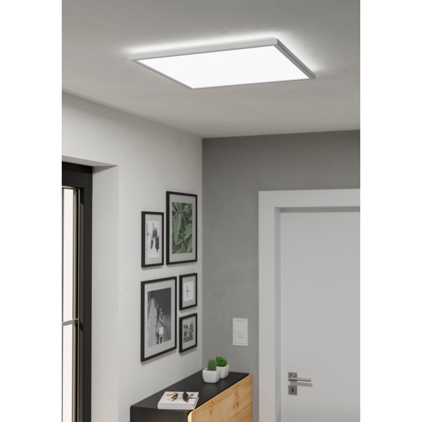 Eglo - Luz de techo LED regulable para baño LED/17W/230V 2700-6500K 50x50 cm IP44 blanco + control remoto