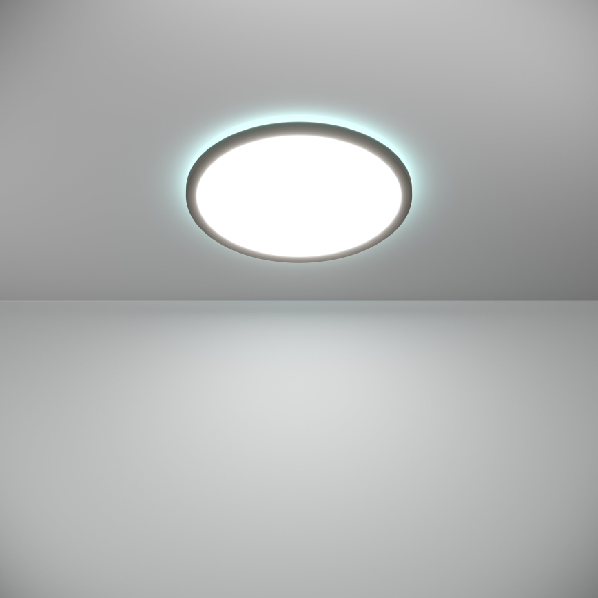 Eglo - LED RGBW Plafón regulable para el baño LED/18,5W/230V 2700-6500K pr.38,9cm IP44 negro ZigBee