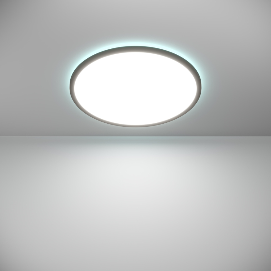 Eglo - LED RGBW Plafón regulable para el baño LED/16,8W/230V 2700-6500K diá. 50 cm IP44 negro ZigBee