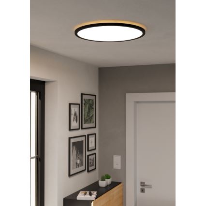 Eglo - LED RGBW Plafón regulable para el baño LED/16,8W/230V 2700-6500K diá. 50 cm IP44 negro ZigBee