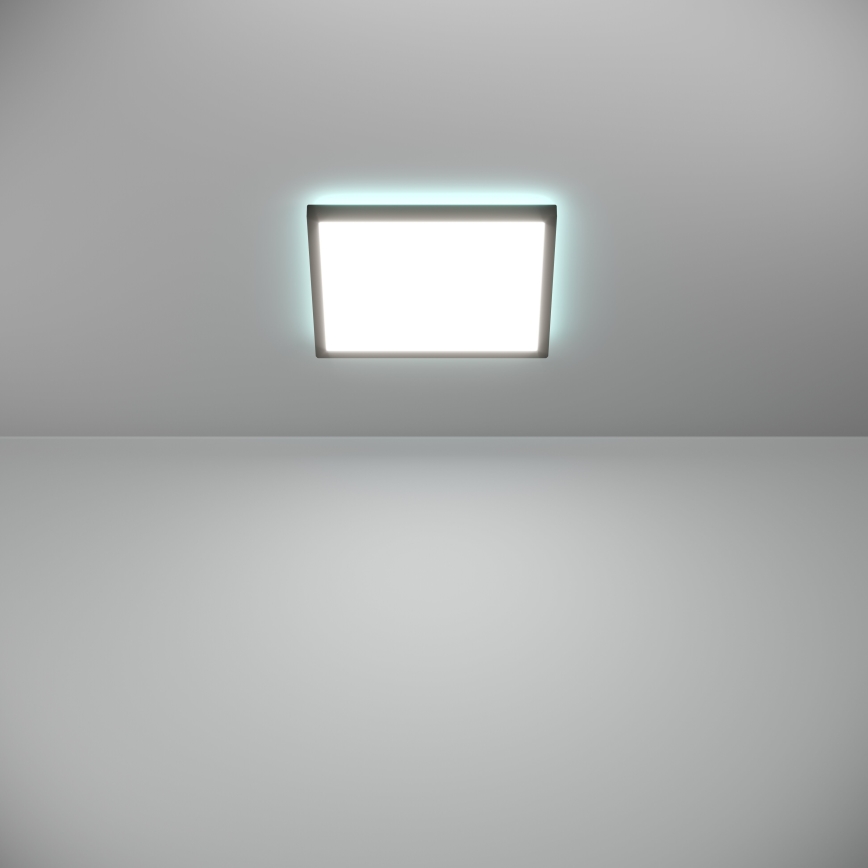 Eglo - LED RGBW Plafón regulable para el baño LED/13,4W/230V 2700-6500K 29x29 cm IP44 negro