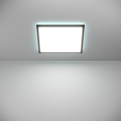 Eglo - LED RGBW Plafón regulable para el baño LED/17,6W/230V 2700-6500K 39x39 cm IP44 negro ZigBee