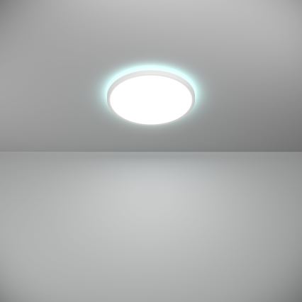 Eglo - LED RGBW Plafón regulable para el baño LED/13,9W/230V 2700-6500K diá. 30 cm IP44 blanco ZigBee