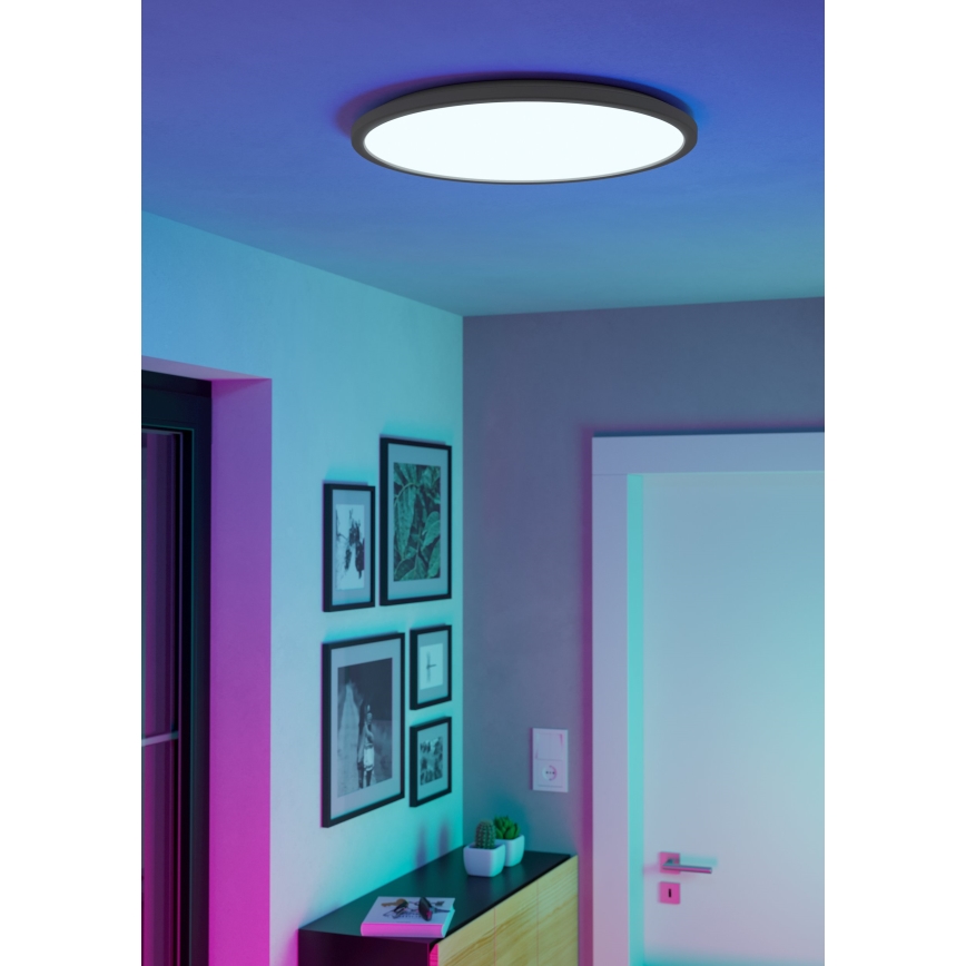 Eglo - LED RGBW Plafón regulable para el baño LED/16,8W/230V 2700-6500K diá. 50 cm IP44 blanco ZigBee