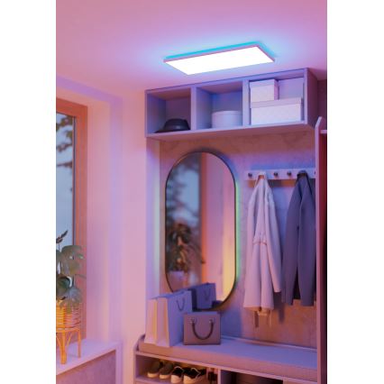 Eglo - LED RGBW Plafón regulable para el baño LED/17,2W/230V 2700-6500K 30x57cm IP44 blanco ZigBee
