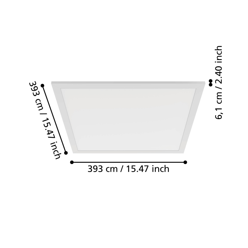 Eglo - Plafón LED/18,8W/230V 2700/4000/6500K 40x40 cm blanco