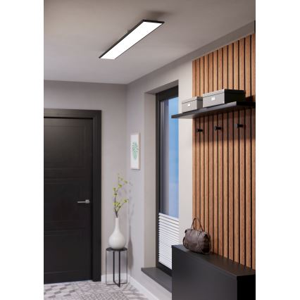 Eglo - Panel LED RGBW regulable de montaje en superficie LED/28W/230V 2700-6500K 120x15 cm negro