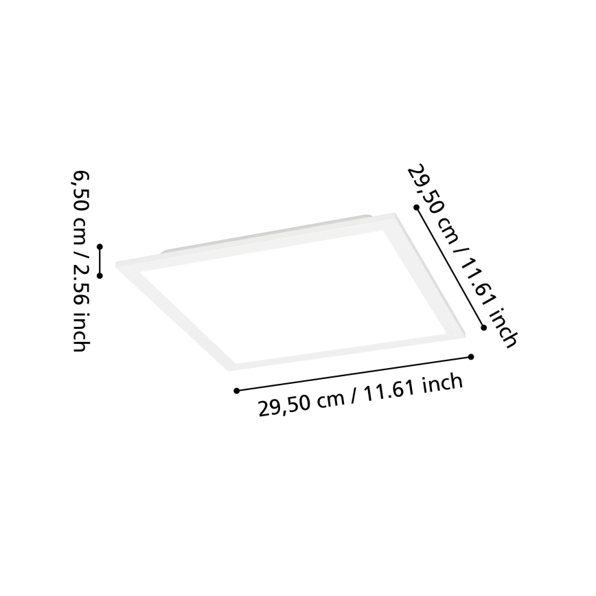 Eglo - Lámpara de techo LED RGBW regulable LED/14W/230V 2700-6500K 30x30 cm blanco