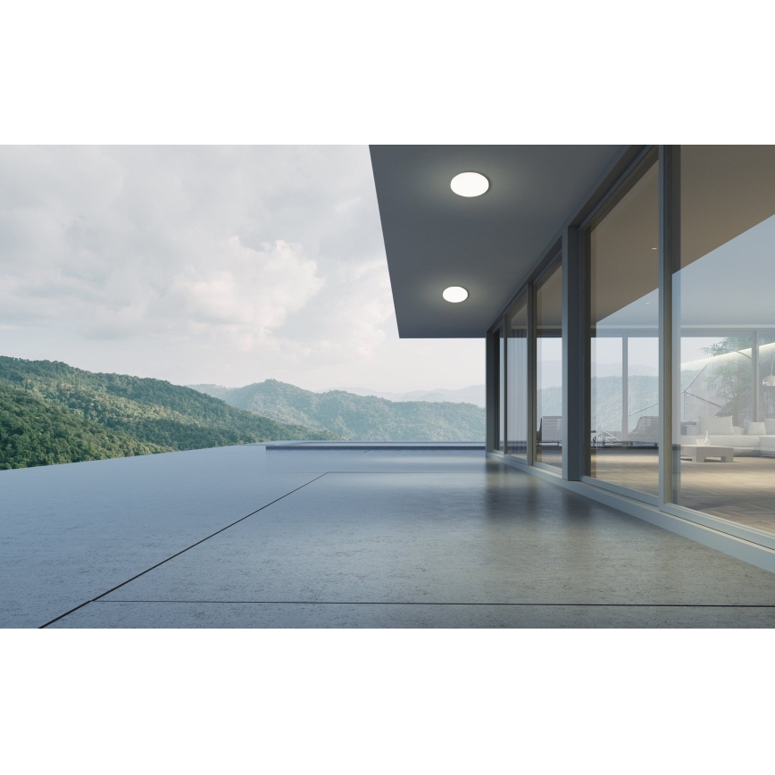 Eglo - Plafón LED para baño con sensor de movimiento y sensor crepuscular LED/18W/230V diámetro 31 cm IP54 blanco