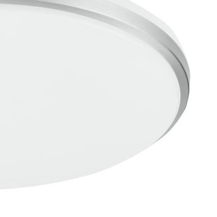 Eglo - Plafón de techo para baño LED/18W/230V 3000/4000/6500K IP54 cromo mate