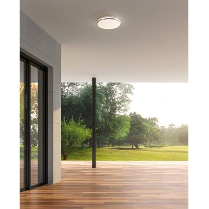 Eglo - Plafón de techo para baño LED/18W/230V 3000/4000/6500K IP54 cromo mate