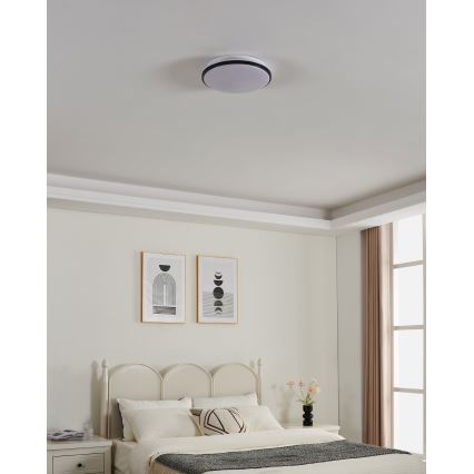 Eglo - Plafón LED de techo para baño LED/18W/230V 3000/4000/6500K IP54 negro