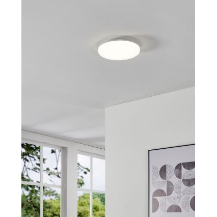 Eglo - Plafón LED para baño con sensor de movimiento LED/20W/230V 2700/4000/6500K Ø 31 cm IP54 blanco