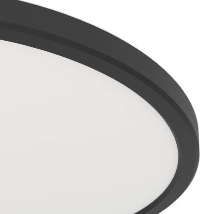 Eglo - Lámpara de techo LED para baño LED/16,4W/230V Ø 30 cm IP54 negra