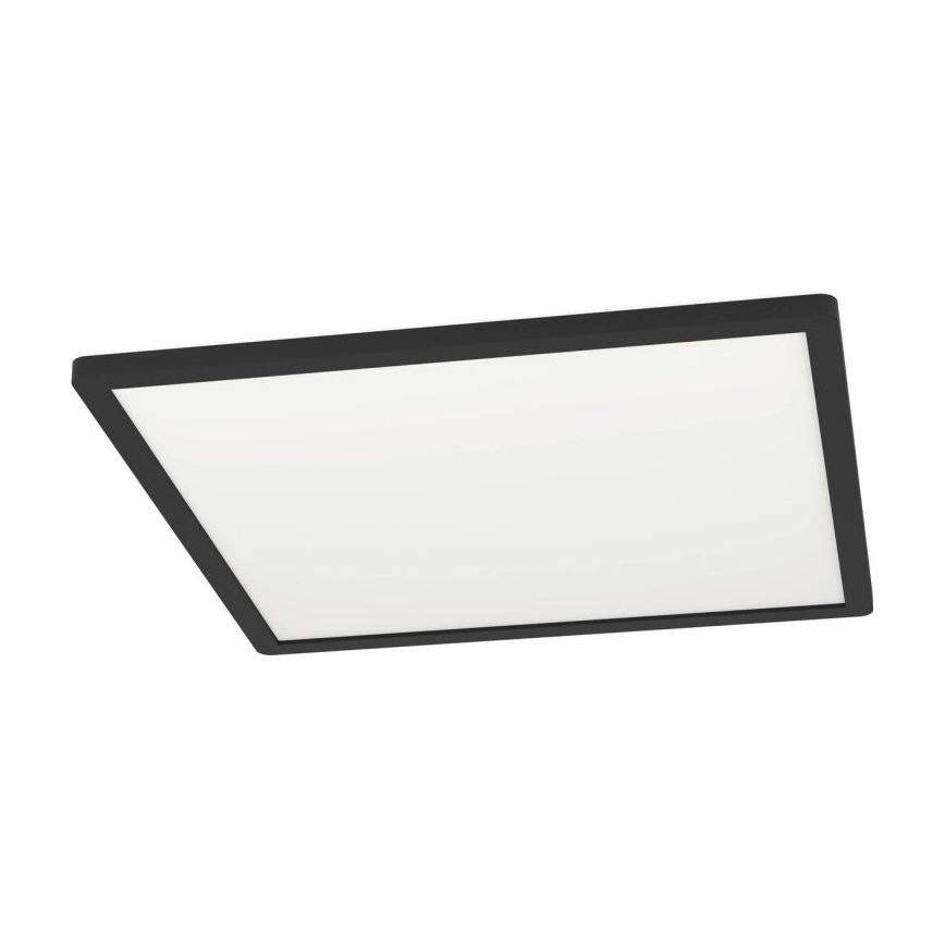 Eglo - Plafón de techo LED para baño 20,2W/230V 39x39 cm IP54 negro