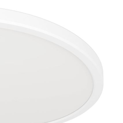 Eglo - Lámpara de techo LED para baño, 16,4 W, 230 V, Ø 30 cm, IP54, blanco