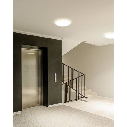 Eglo - Lámpara de techo LED para baño, 20,2 W/230 V, Ø 39 cm, IP54, blanca