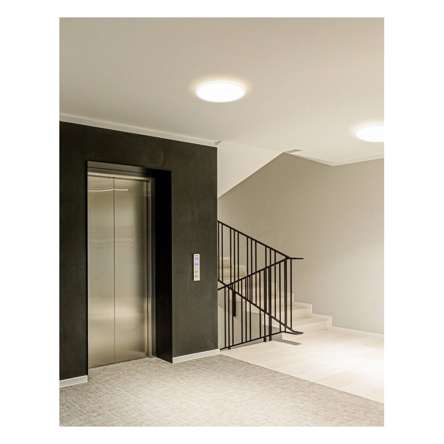 Eglo - Lámpara de techo LED para baño, 20,2 W/230 V, Ø 39 cm, IP54, blanca