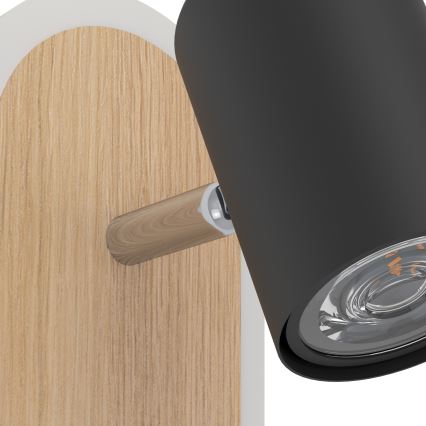 Eglo - Aplique de pared LED tipo foco/7W/230V marrón/negro