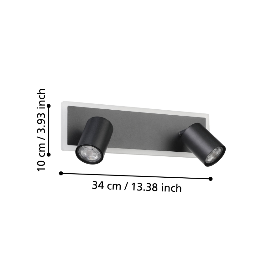 Eglo - Foco LED empotrable LED/12W/230V negro