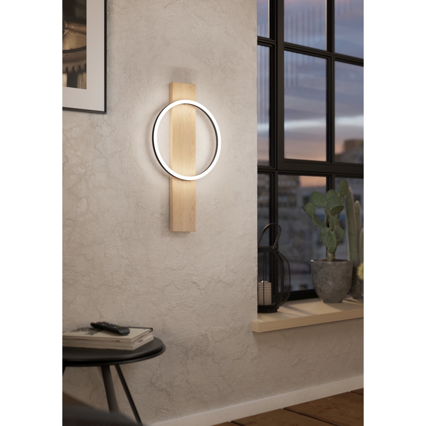 Eglo - Aplique LED LED/12W/230V 3000K beige/negro