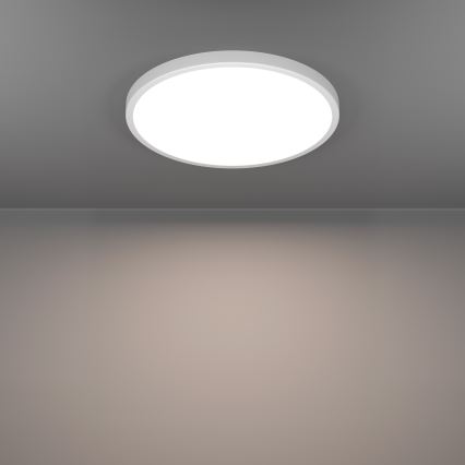 Eglo - Plafón LED RGBW regulable para baño, 17,5 W/230 V, 2700–6500 K, Ø 39,9 cm, IP44, blanco