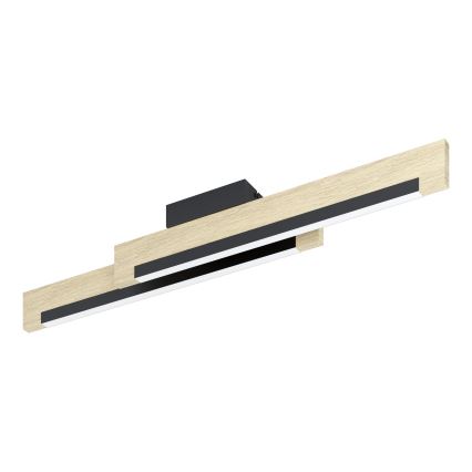 Eglo - Plafón LED regulable 2xLED/10W/230V 3000K negro/beige