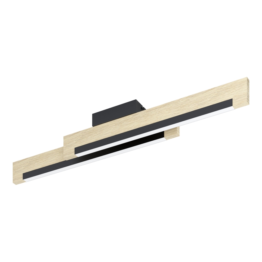 Eglo - Plafón LED regulable 2xLED/10W/230V 3000K negro/beige