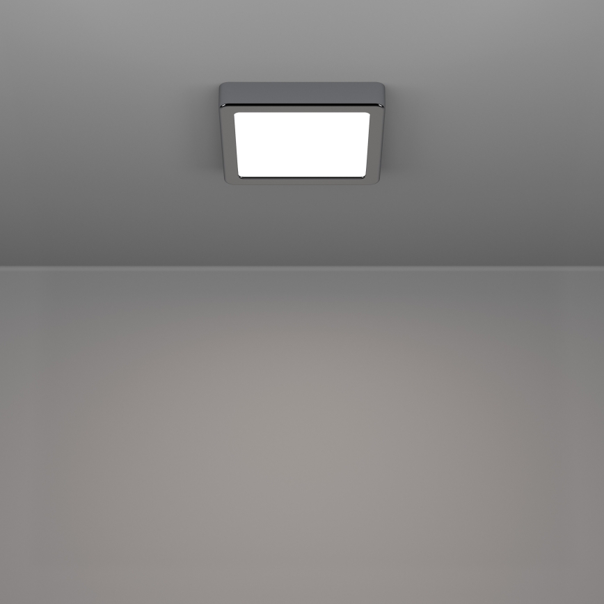 Eglo - Plafón LED para baño LED/7W/230V 2700/4000/6500K 15x15 cm IP44 cromo brillante