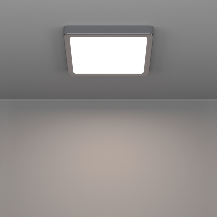 Eglo - plafón LED de techo para baño LED/10,5W/230V 2700/4000/6500K 22x22 cm IP44 cromo brillante