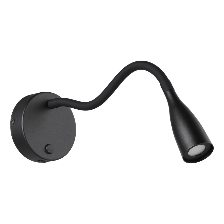 Eglo - Lámpara de pared LED flexible con USB, 3,8W/230V, negra
