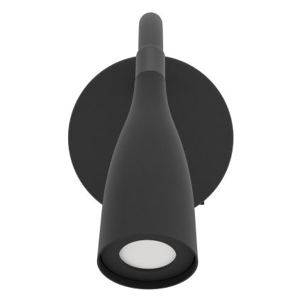 Eglo - Lámpara de pared LED flexible, 3,8 W/230 V, negra