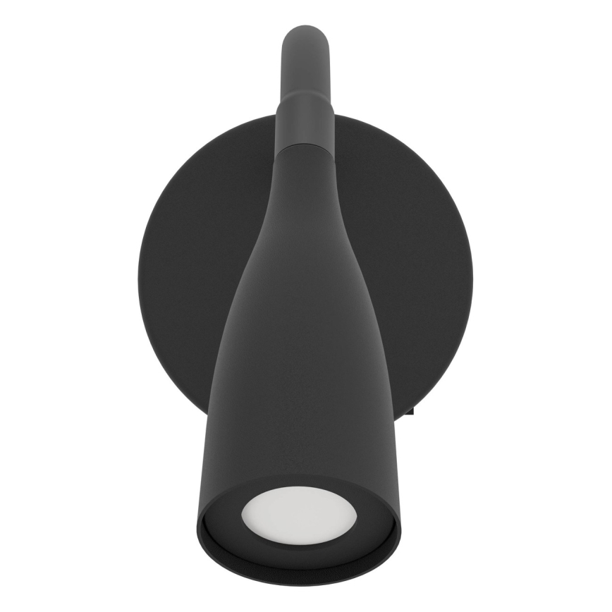 Eglo - Lámpara de pared LED flexible, 3,8 W/230 V, negra