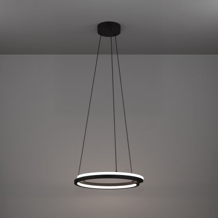 Eglo - Lámpara colgante LED regulable sobre cable 2xLED/20W/230V 2700-6500K Ø 48 cm negra + mando a distancia
