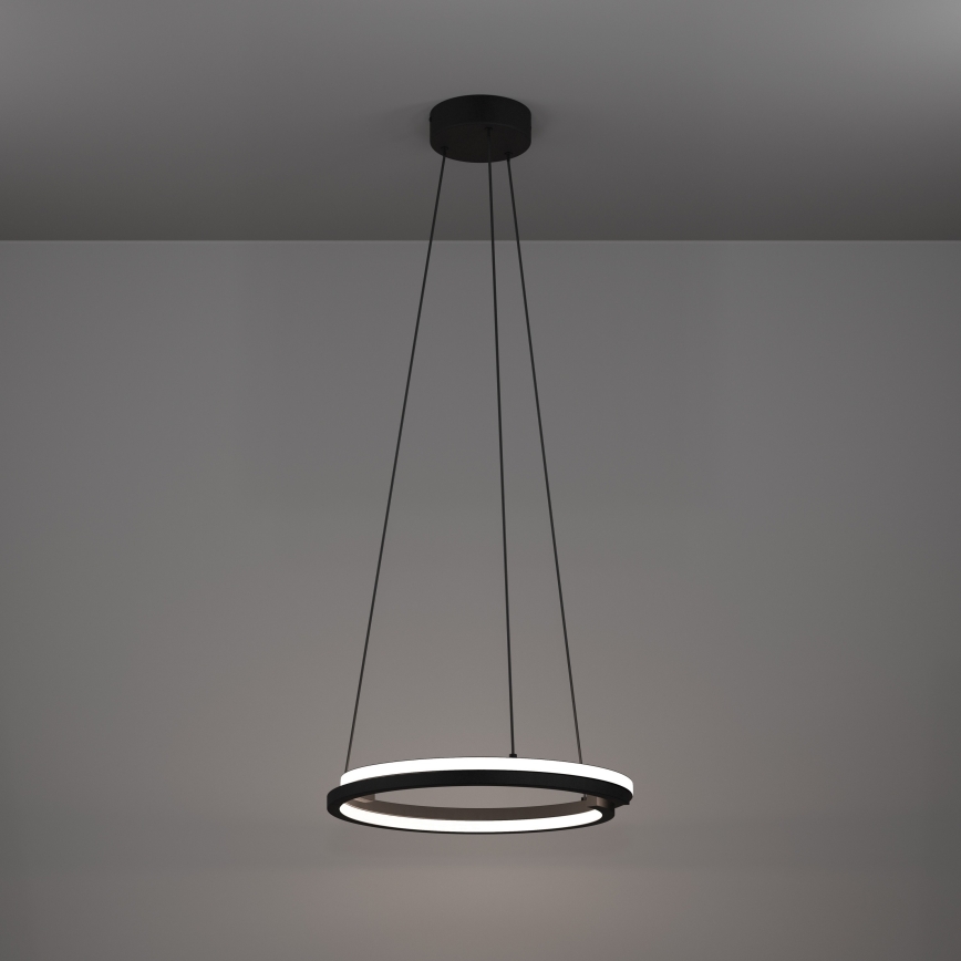 Eglo - Lámpara colgante LED regulable sobre cable 2xLED/20W/230V 2700-6500K Ø 48 cm negra + mando a distancia