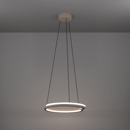 Eglo - Lámpara colgante LED regulable con cable 2xLED/20W/230V 2700-6500K Ø 48 cm beige + mando a distancia