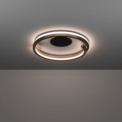 Eglo - Lámpara de techo LED regulable 2xLED/20W/230V 2700-6500K diámetro 48 cm acabado en bronce + mando a distancia