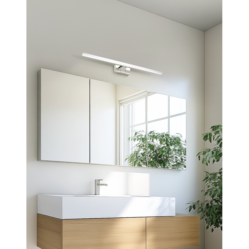 Eglo - Aplique LED para espejo de baño LED/10W/230V 3000/4000/6500K 60 cm IP44 cromo brillante