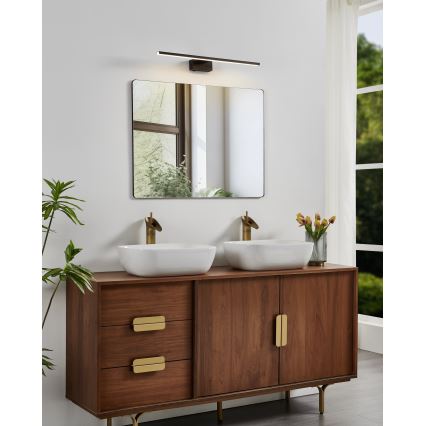 Eglo - Iluminación LED para espejo de baño LED/10W/230V 3000/4000/6500K 60 cm IP44 negro