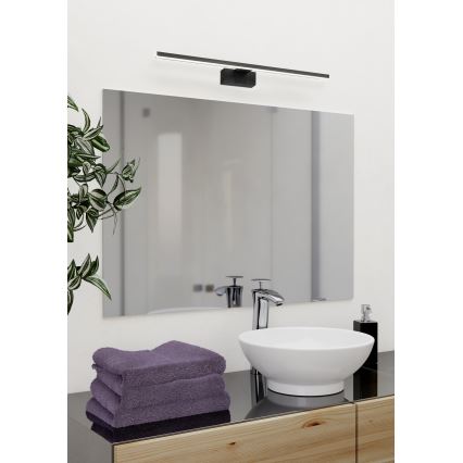 Eglo - Iluminación LED para espejo de baño LED/10W/230V 3000/4000/6500K 60 cm IP44 negro