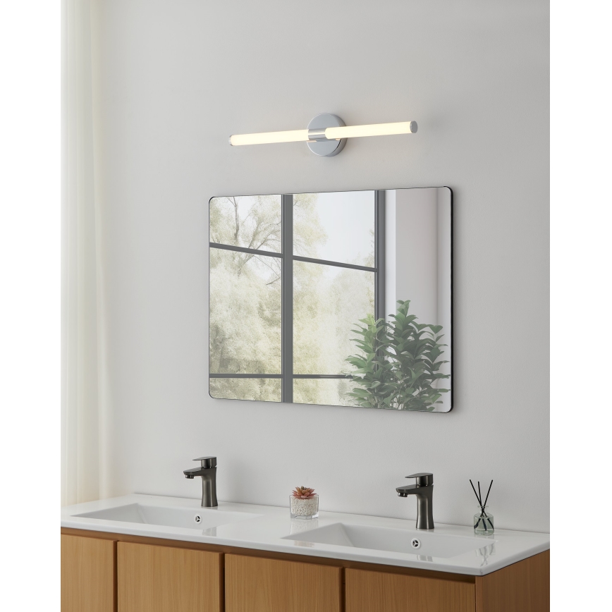 Eglo - Iluminación LED para espejo de baño LED/11W/230V 3000/4000/6500K 60 cm IP44 cromo brillante