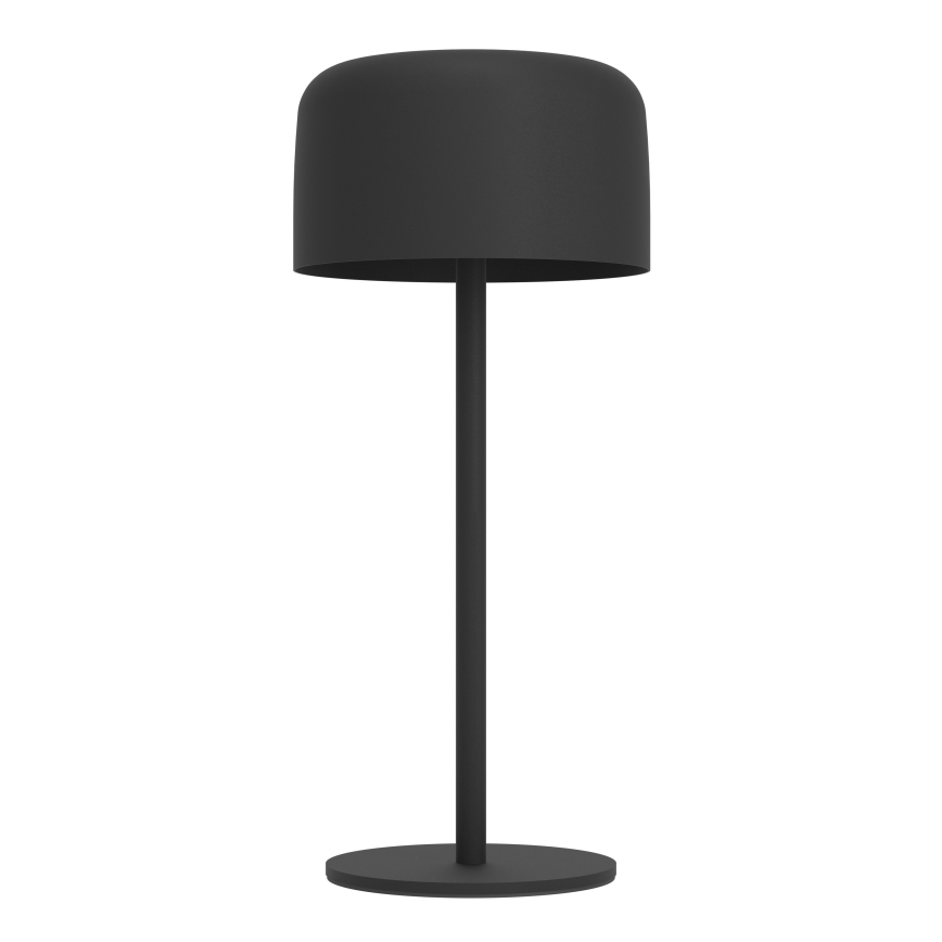 Eglo - Lámpara de mesa táctil recargable con energía solar LED/2,8W/3,7V 1800 mAh IP44 negra