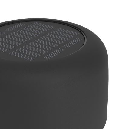 Eglo - Lámpara de mesa táctil recargable con energía solar LED/2,8W/3,7V 1800 mAh IP44 negra