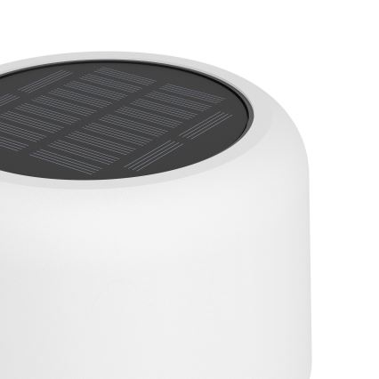 Eglo - Lámpara de pie LED solar recargable con control táctil LED/2,8W/3,7V 1800 mAh IP44 blanco