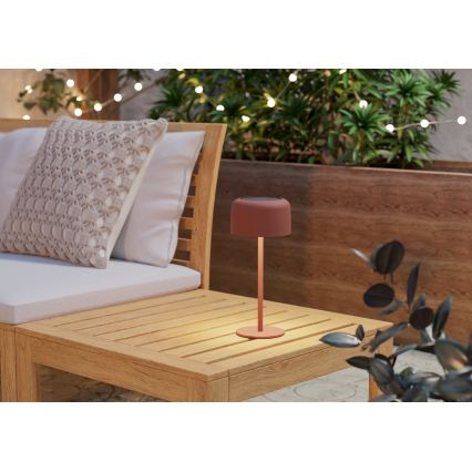 Eglo - Lámpara de mesa solar recargable táctil LED/2,8W/3,7V 1800 mAh IP44 naranja