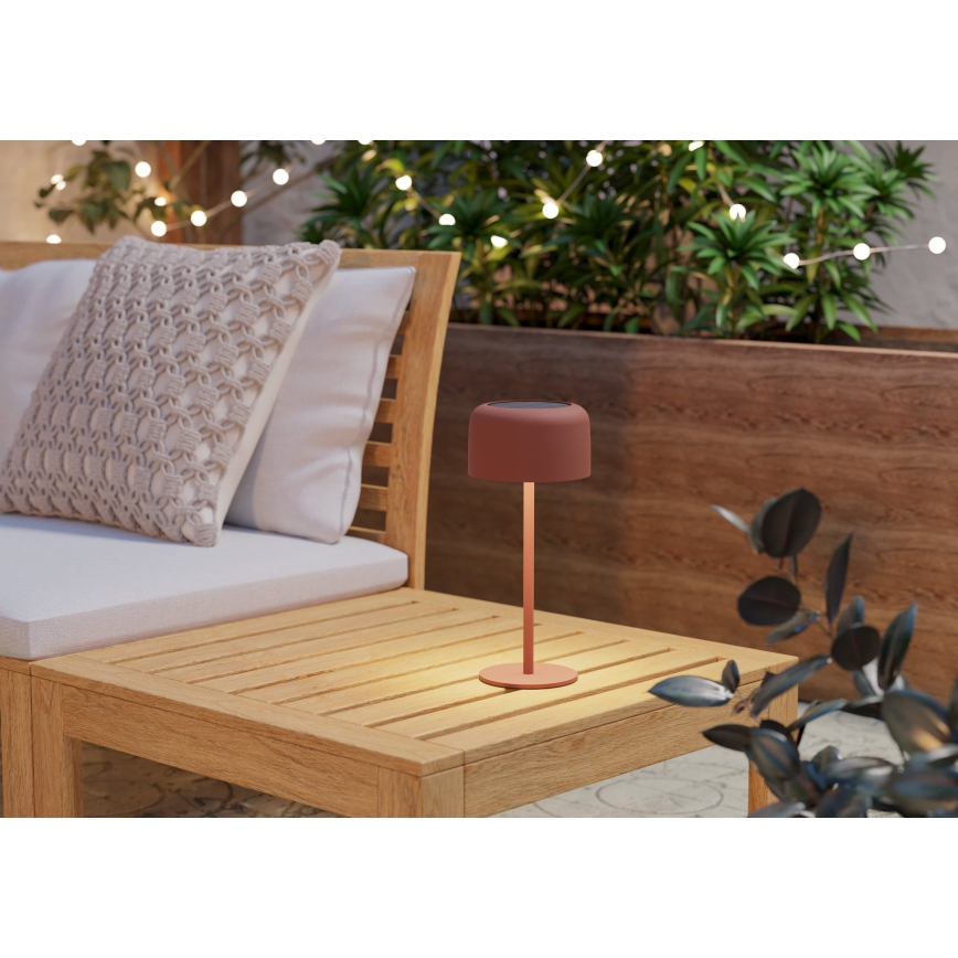 Eglo - Lámpara de mesa solar recargable táctil LED/2,8W/3,7V 1800 mAh IP44 naranja