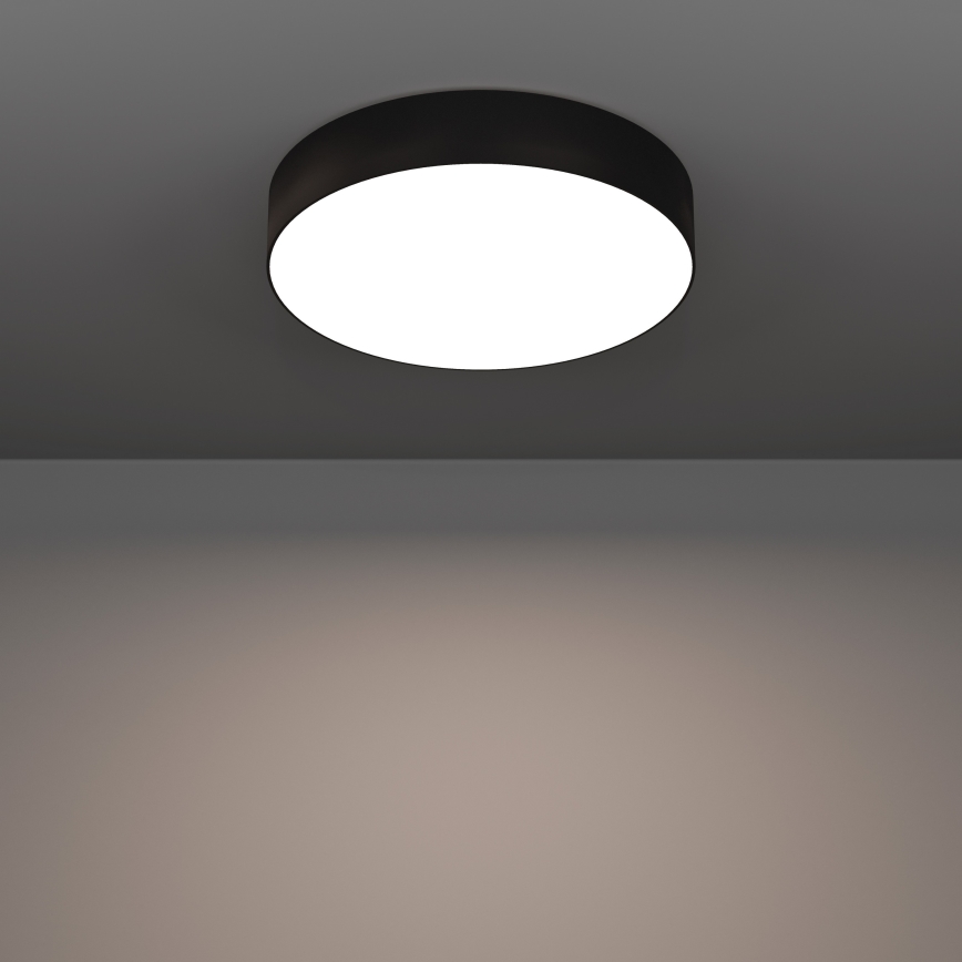 Eglo - Luminaria de techo LED RGBW regulable, 15W, 230V, 2700-6500K, Ø 39 cm, negro